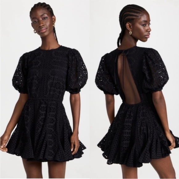 Rhode Black Eyelet Dress - Picture 3 of 6